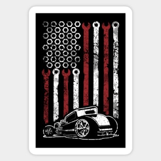 HOT ROD FLAG Sticker